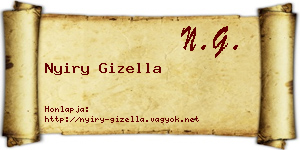 Nyiry Gizella névjegykártya