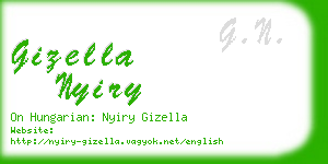 gizella nyiry business card